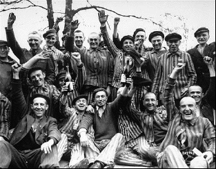 Polish Prisoners
                                                  liberated at Dachau