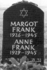 Anne and Margot Frank tombstone
                                    