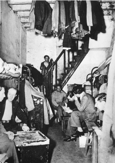Jewish Refugees from Europe in one of the 'Houses' Established in Shanghai 