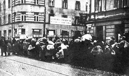 Round-up of Jews in Warsaw, Poland.