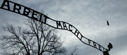 .Arbeit Macht Frei sign of the Auschwitz gate