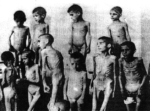 Romaani ("Gypsy") children at
                        Auschwitz