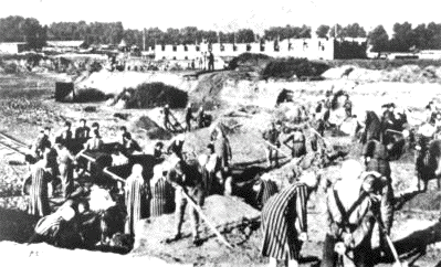 Birkenau under construction by the Auschwitz inmates.