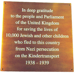 Kindertransport
                                                          Plaque