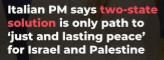 meloni 2 state
                                                        solution
                                                        palestine